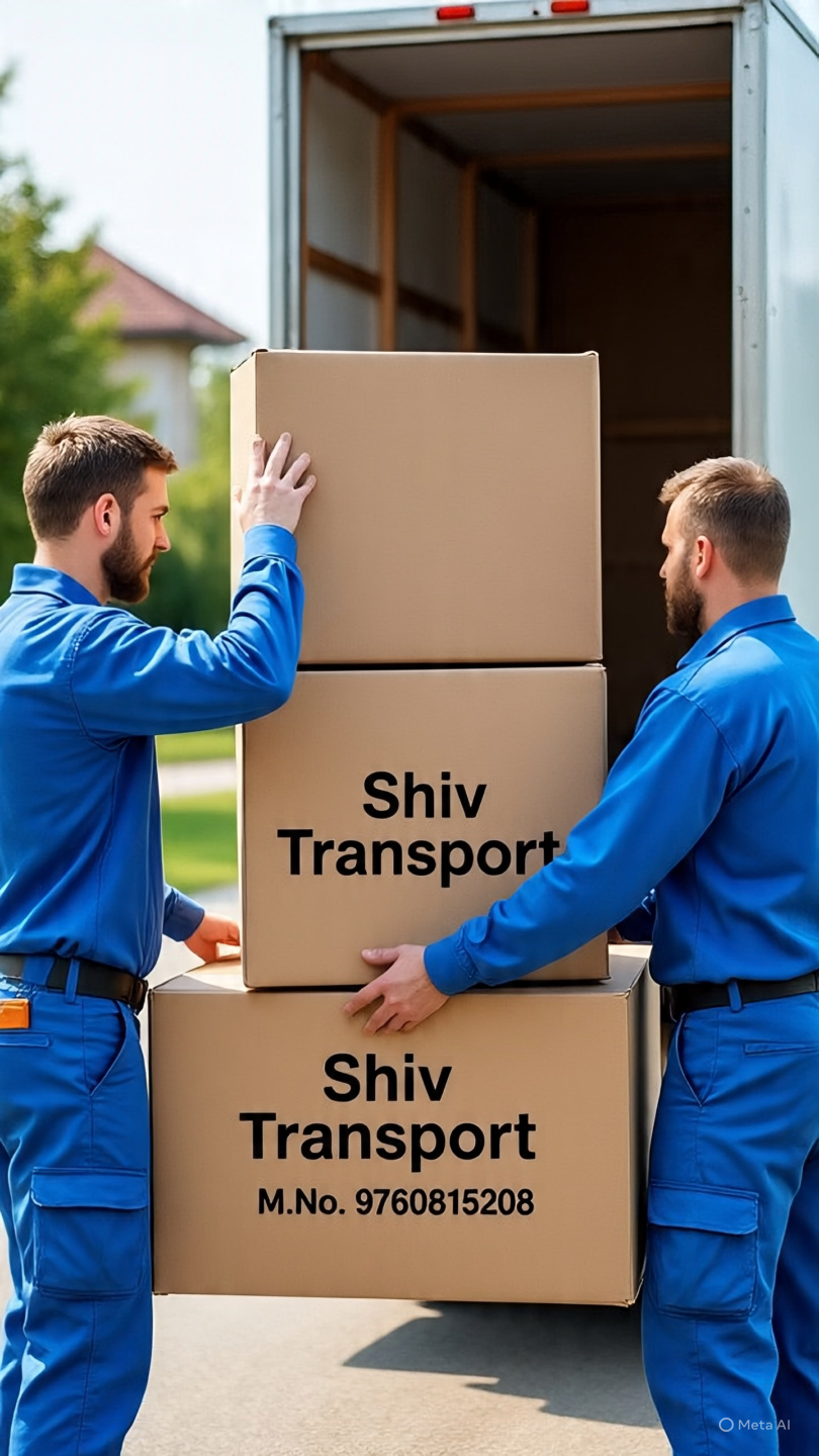 Team delivering packed boxes